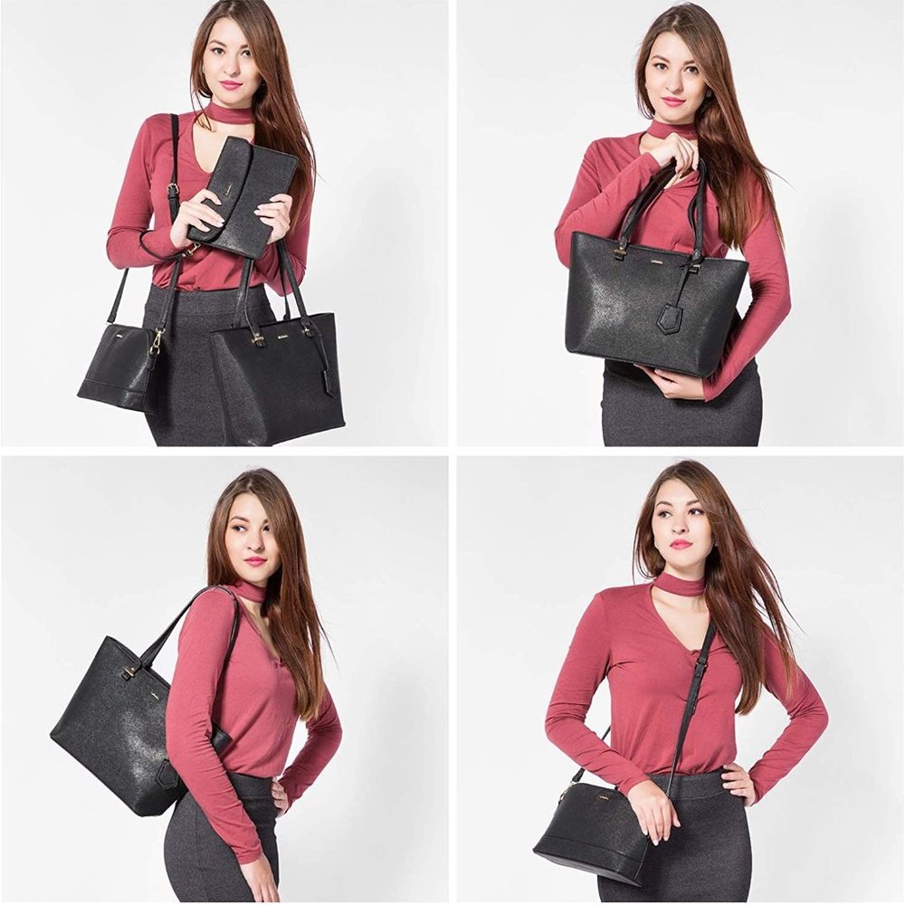 New Handbags for Women Shoulder Bags Tote Satchel Hobo 3pcs Purse Set - Picture 7 of 9